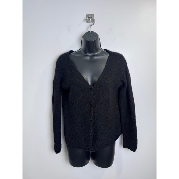 Sezane Sweaters - Sezane Barry Black Mohair Alpaca Blend V-Neck Cardigan Sweater  Size XS